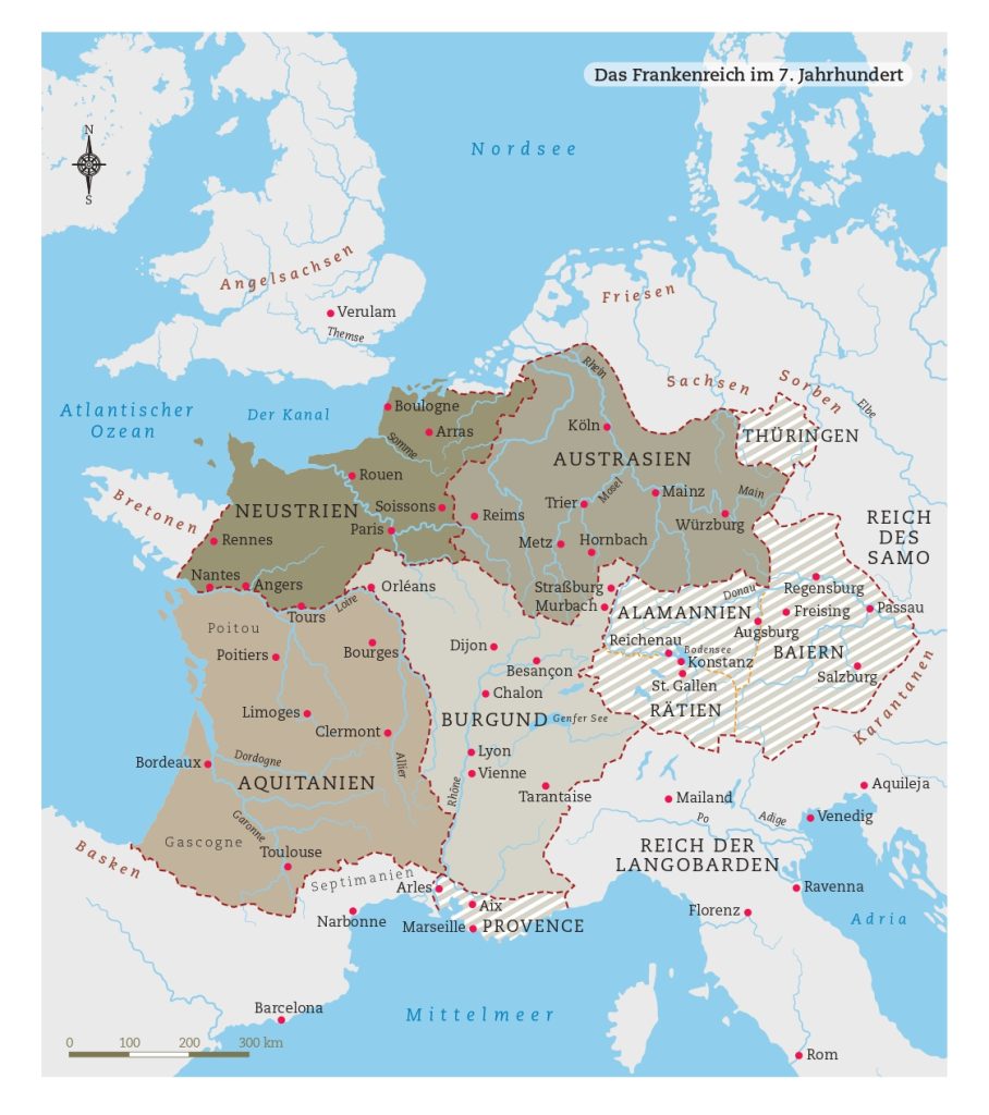Das Frankenreich im 7. Jahrhundert