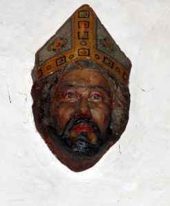 Kopf Leo III. aus der Stiftskirche